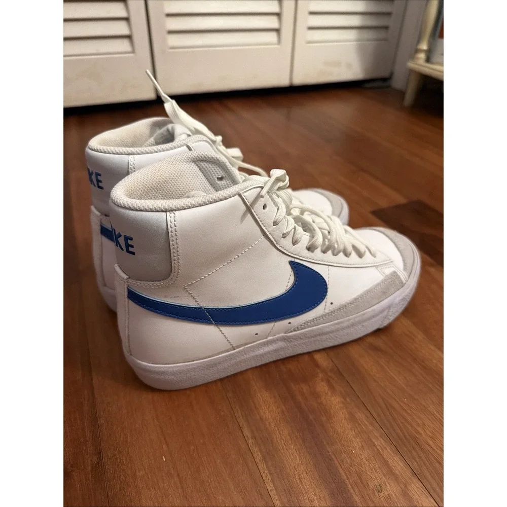 Nike Blazer Mid '77 White Racer Blue Kids Youth 6 Years